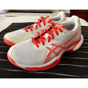 ASICS Solution Speed FF 3 White Sun Coral Size 8 Women's Sneaker Shoes Tennis